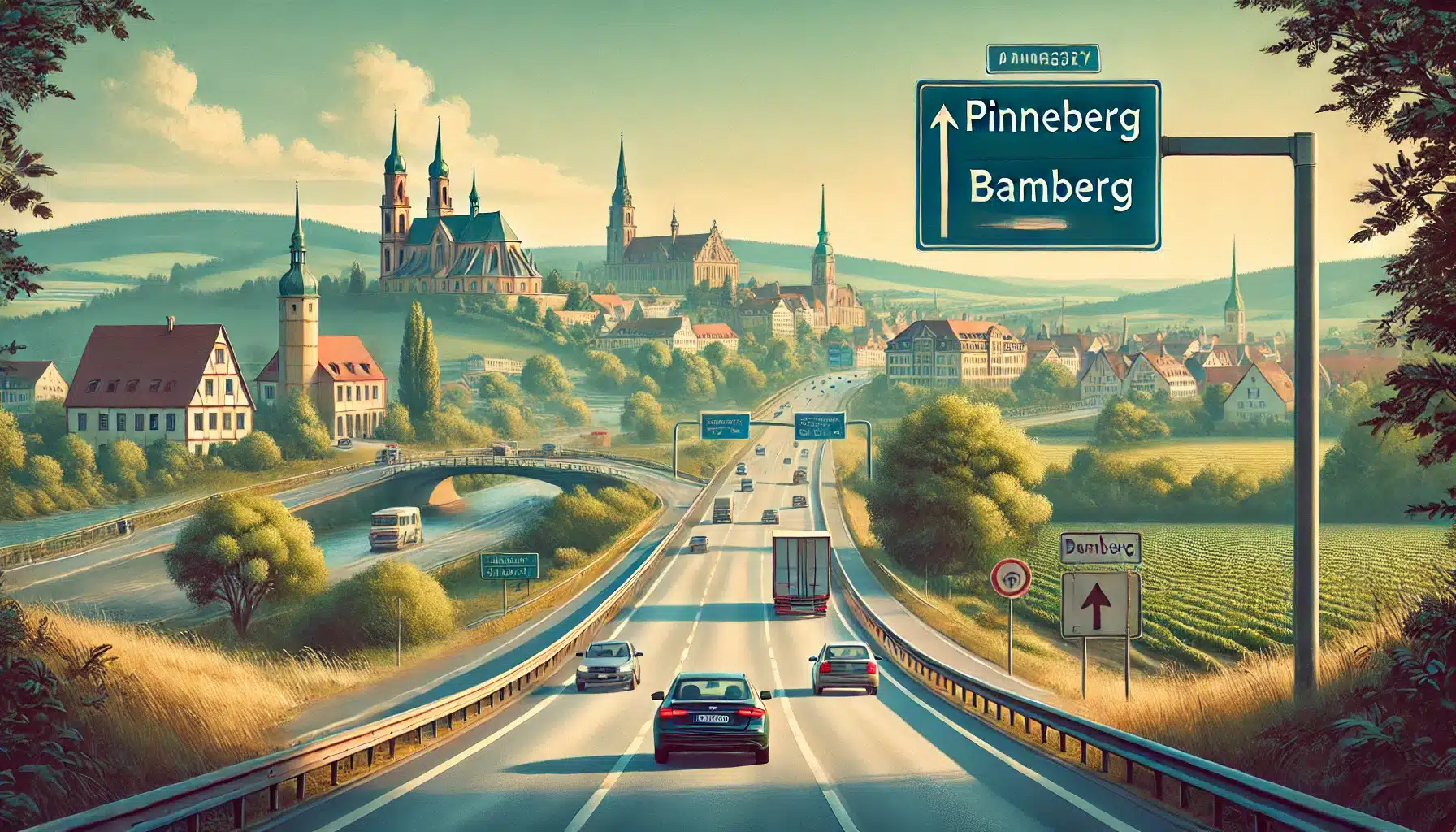 wie weit ist pinneberg von bamberg entfernt